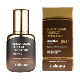 [ESHUMI] Black Snail Perfect Hydrator Essence 35ml – 3X Mucin for Wrinkle Care, Elasticity & Brightening with Adenosine & Niacinamide - Made in Korea